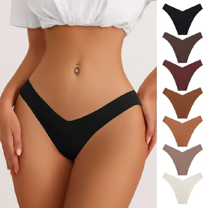 3pcs/lots The new seamless ice silk panties women's low-waisted large size panties breathable quick-drying yoga sports
Sports panties female