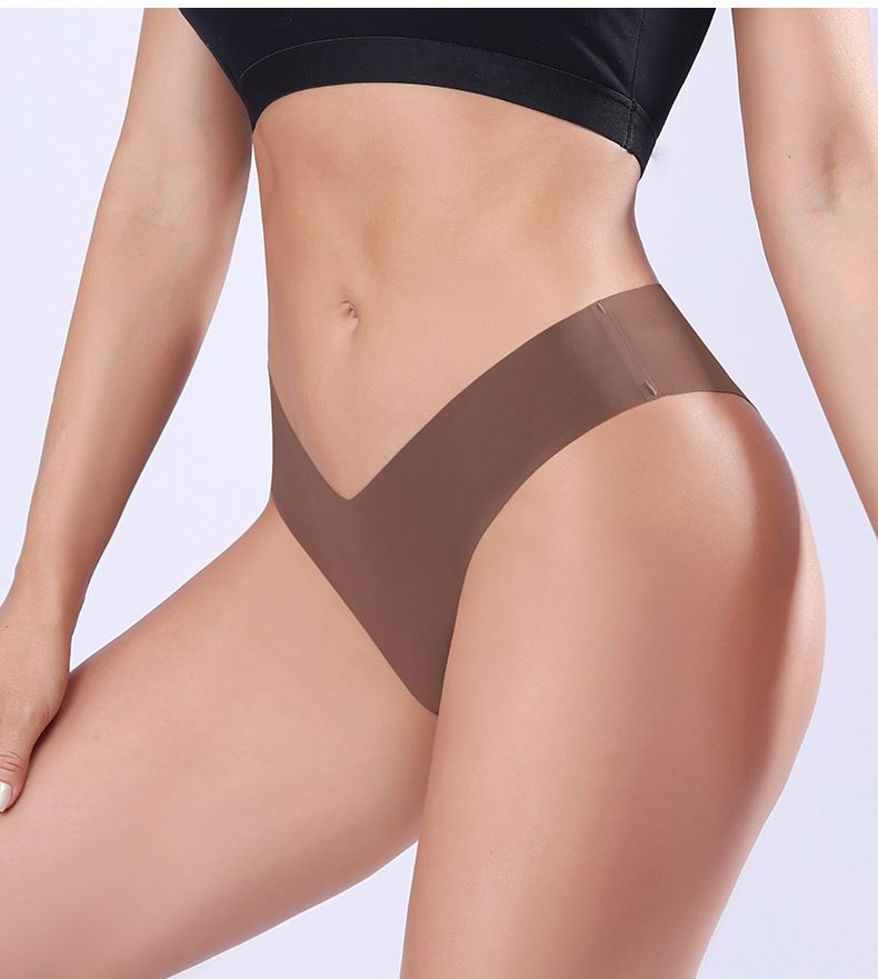 3pcs/lots The new seamless ice silk panties women's low-waisted large size panties breathable quick-drying yoga sports
Sports panties female