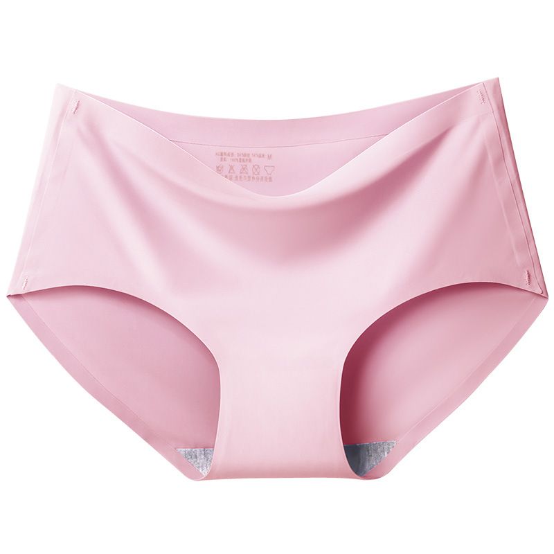 10pcs/lots Women's Ice Silk Seamless Panties Women One Piece Panties Breathable Mid Waist Sexy Panties Triangle Head