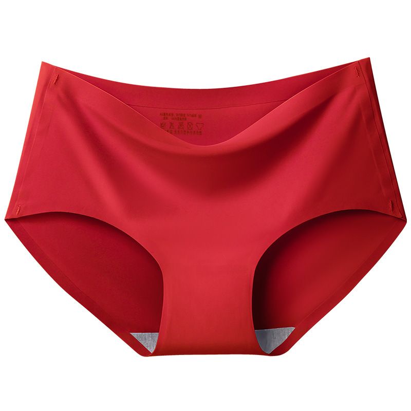 10pcs/lots Women's Ice Silk Seamless Panties Women One Piece Panties Breathable Mid Waist Sexy Panties Triangle Head