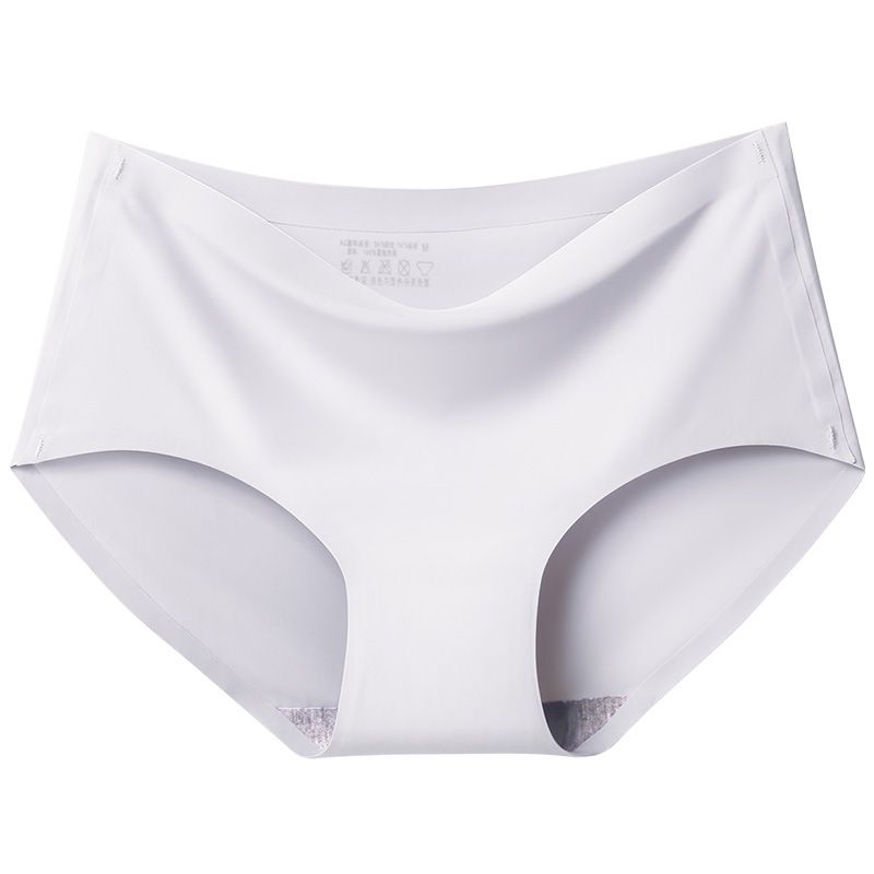 10pcs/lots Women's Ice Silk Seamless Panties Women One Piece Panties Breathable Mid Waist Sexy Panties Triangle Head