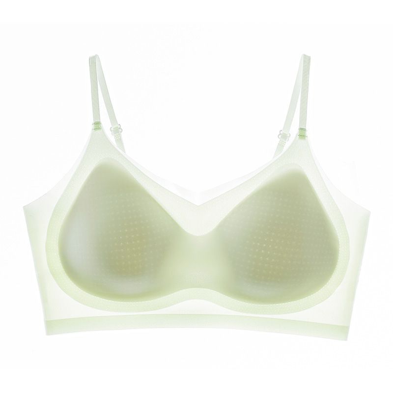2pcs Summer new ice silk back sling wrap bra undershirt bra female upholstery fixed cup thin section without trace
Sleep bra