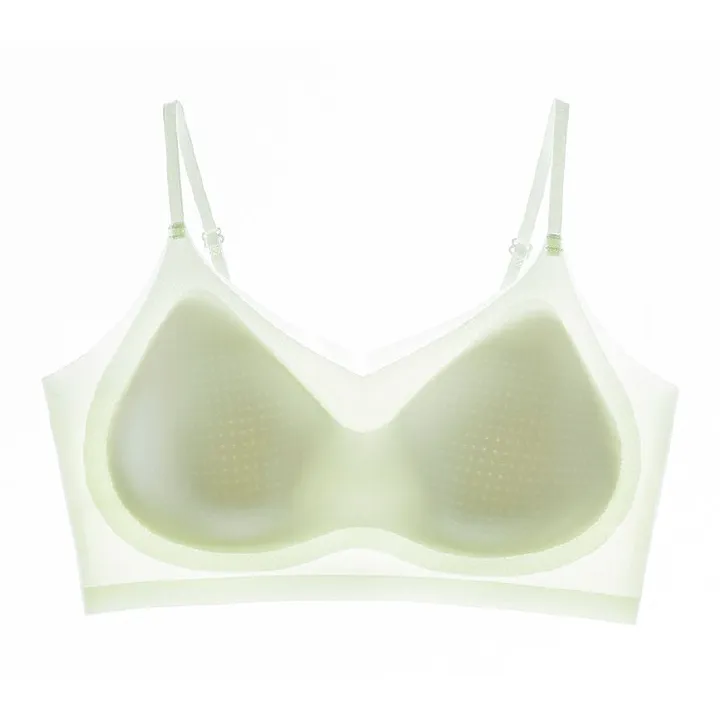 2pcs Summer new ice silk back sling wrap bra undershirt bra female upholstery fixed cup thin section without trace
Sleep bra