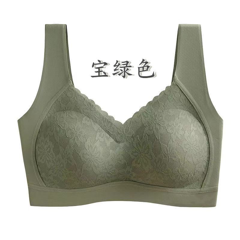2pcs lingerie without steel ring gathered sexy lace sports underwear without marks women's bra