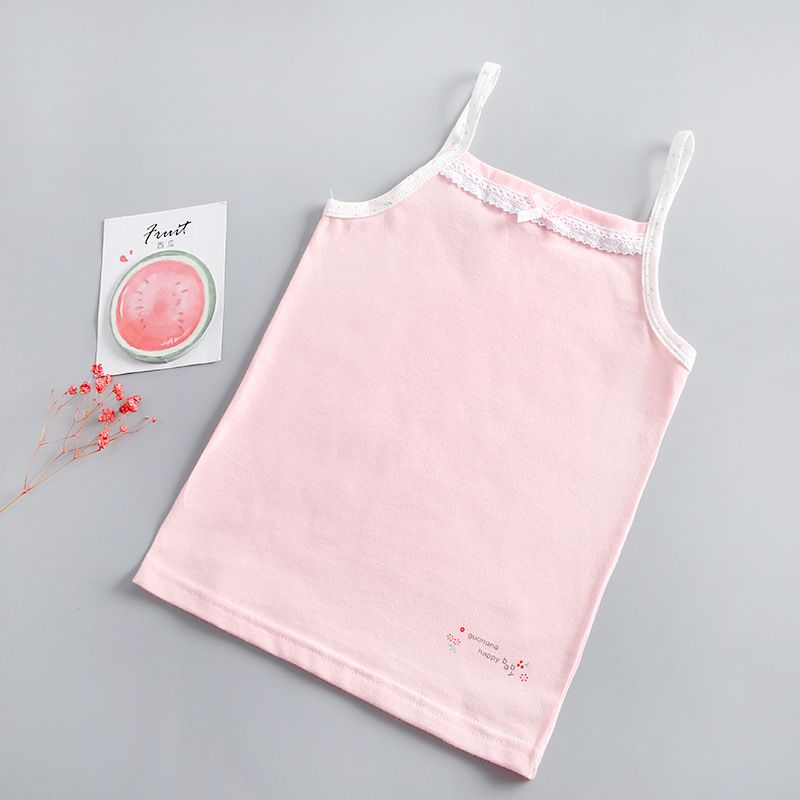 3pcs baby floral children's clothing girls undershirt a class cotton children's suspenders baby inside baby
Bottom inner wear