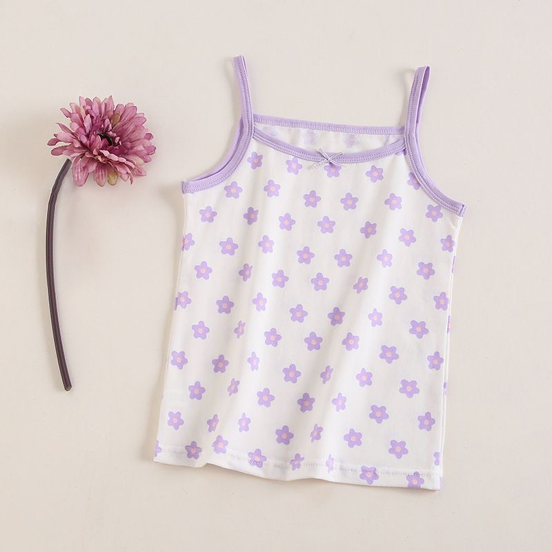 3pcs Children's girls undershirt female treasure cotton suspenders summer baby Korean version of the baby soft cotton summer
Female baby