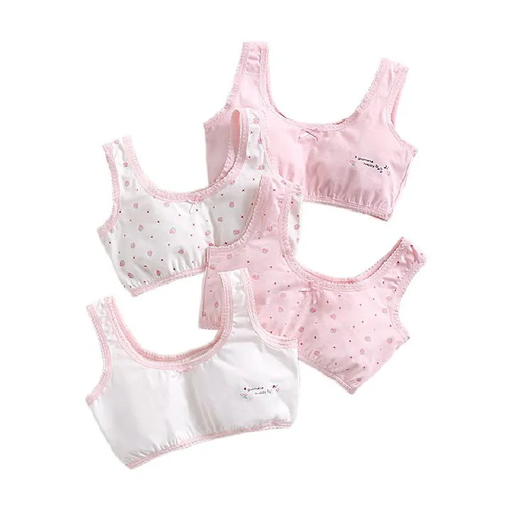 2pcs Girls underwear developmental students summer new cotton children's undershirt cotton a class lycra cotton bustier