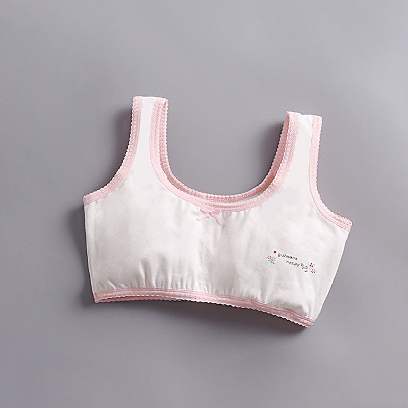 2pcs Girls underwear developmental students summer new cotton children's undershirt cotton a class lycra cotton bustier