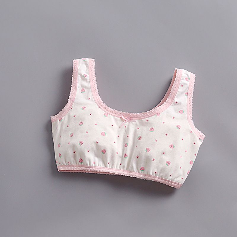 2pcs Girls underwear developmental students summer new cotton children's undershirt cotton a class lycra cotton bustier