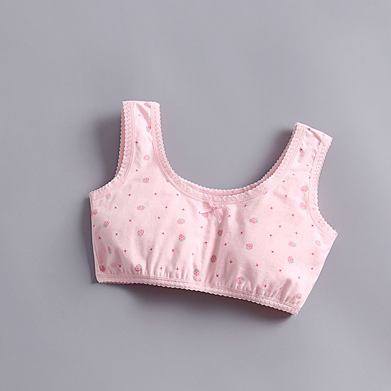 2pcs Girls underwear developmental students summer new cotton children's undershirt cotton a class lycra cotton bustier