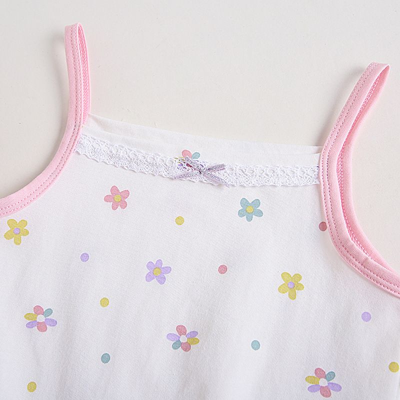 3pcs Girls camisole undershirt children cotton baby within the baby Korean version of the summer in small children bottoming shirt lace small tank tops