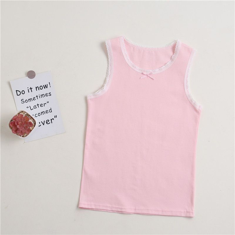 3pcs Children's summer new girls undershirt baby cotton baby girl lace children camisole summer