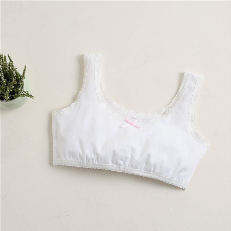 2pcs Girls undershirt developmental underwear students cotton development summer cotton Korean version of the girl summer children
Small Vest