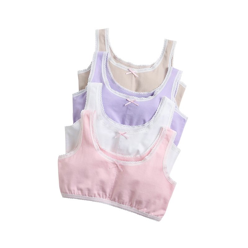 2pcs Girls undershirt developmental underwear students cotton development summer cotton Korean version of the girl summer children
Small Vest