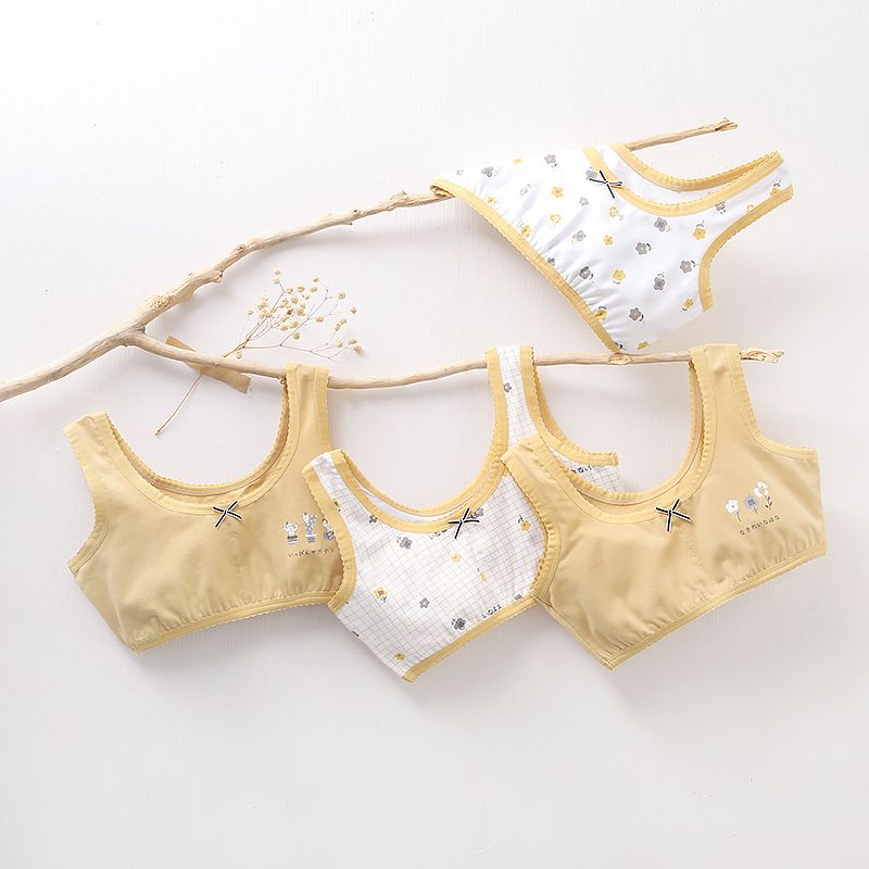 2pcs Girls underwear children's bra developmental undershirt students new cotton a class summer female treasure cotton