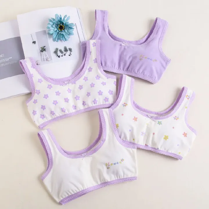 2pcsGirls undershirt developmental underwear students cotton development summer cotton Korean version of the girl summer children
Small Vest