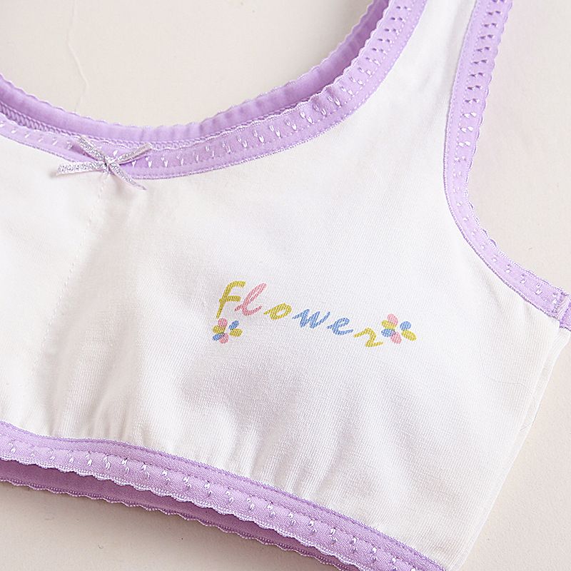 2pcsGirls undershirt developmental underwear students cotton development summer cotton Korean version of the girl summer children
Small Vest