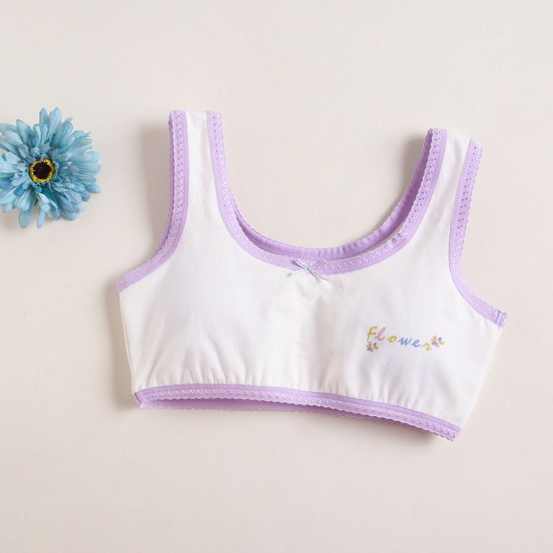 2pcsGirls undershirt developmental underwear students cotton development summer cotton Korean version of the girl summer children
Small Vest