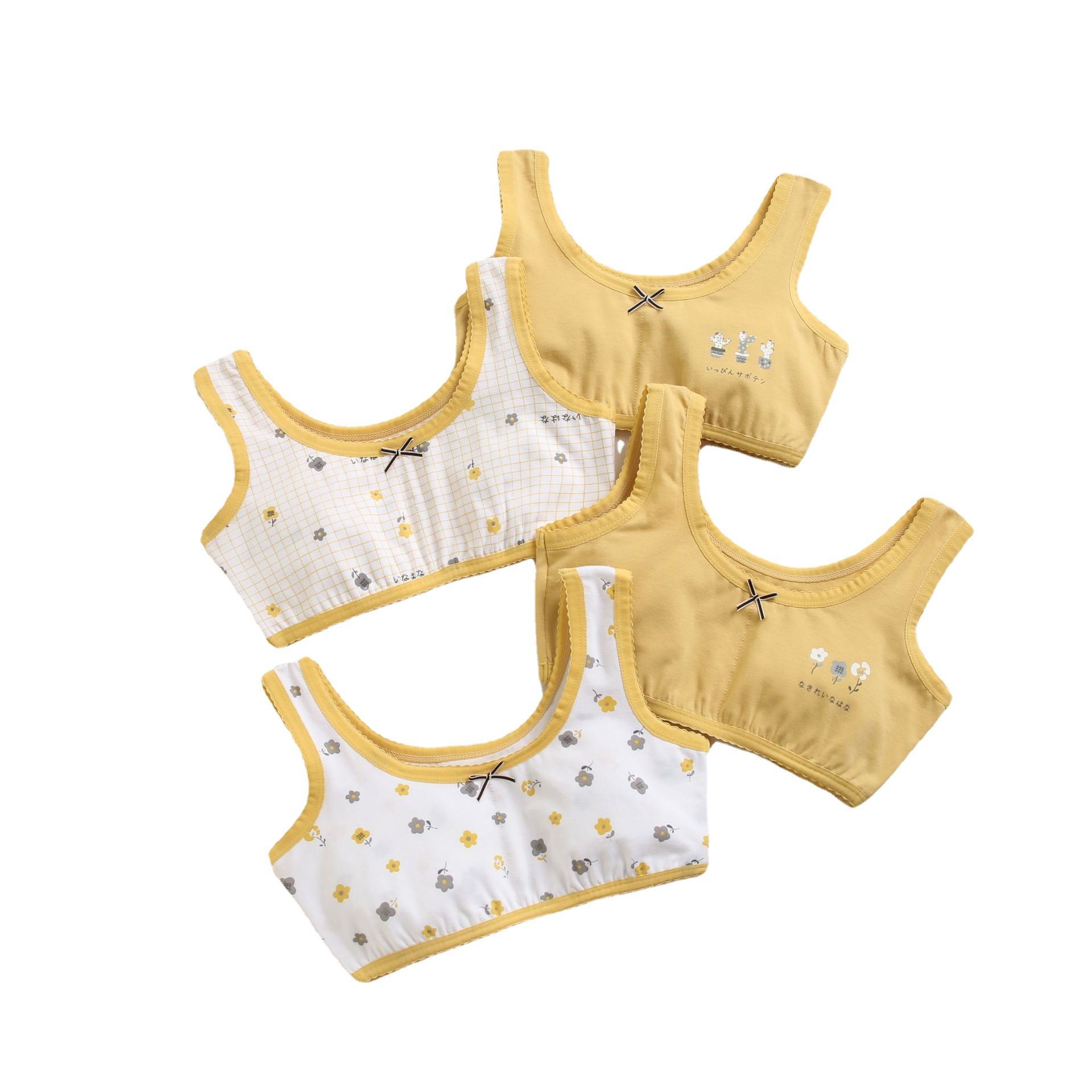 2pcs Girls underwear children's bra developmental undershirt students new cotton a class summer female treasure cotton