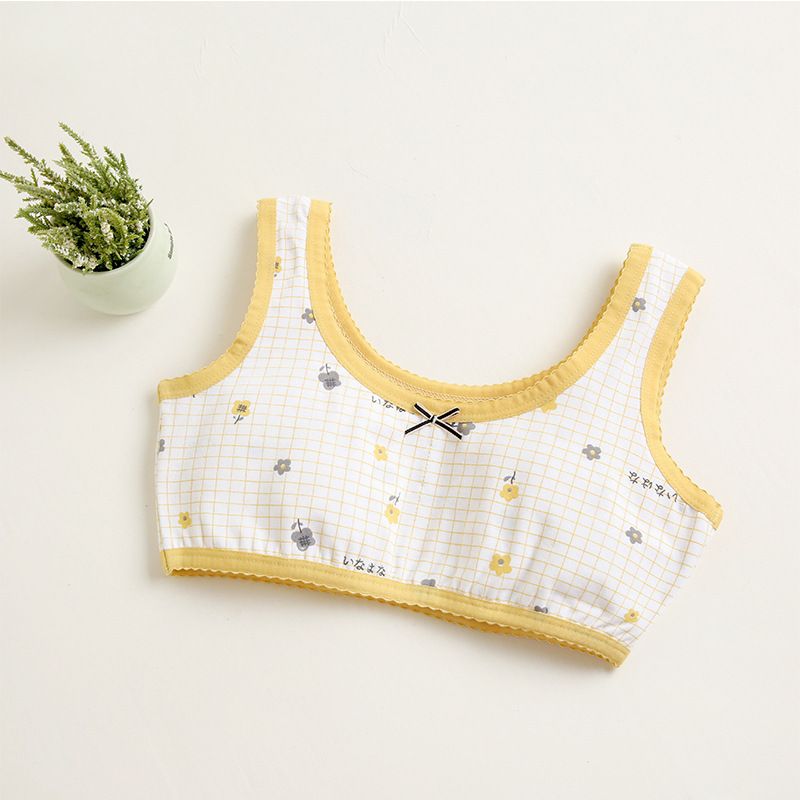 2pcs Girls underwear children's bra developmental undershirt students new cotton a class summer female treasure cotton