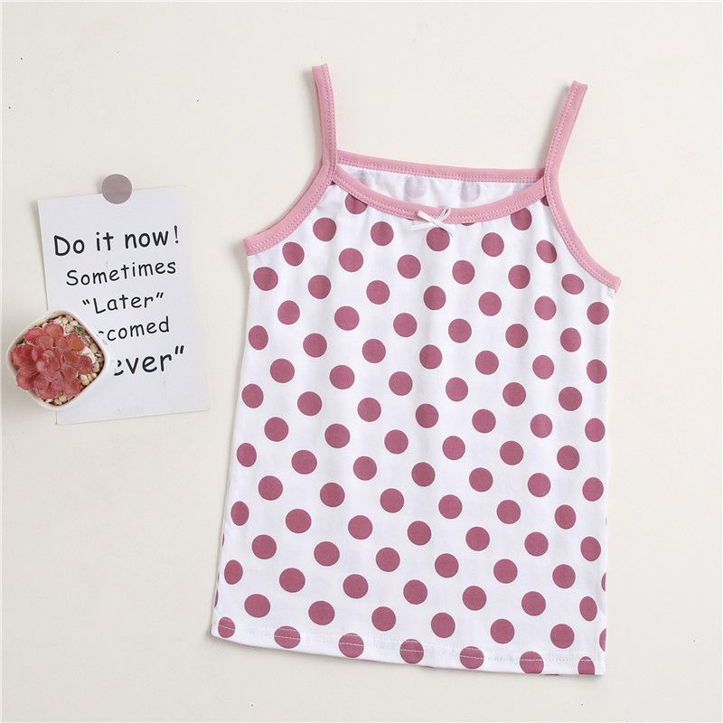 3pcs Children's undershirt girls baby cotton summer cute baby sling little girl outside cotton