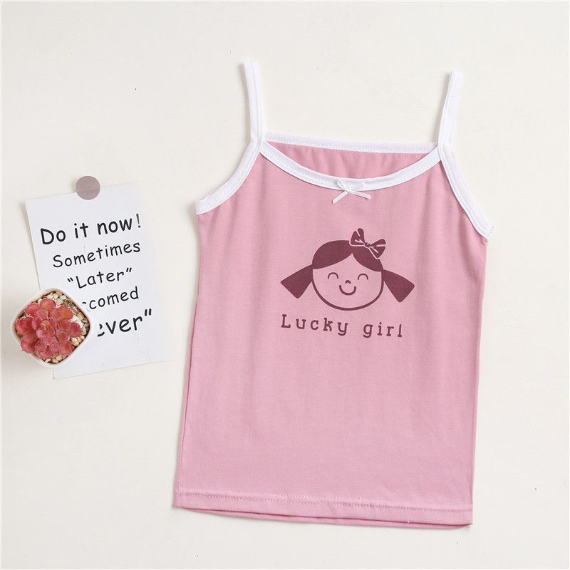 3pcs Children's undershirt girls baby cotton summer cute baby sling little girl outside cotton
