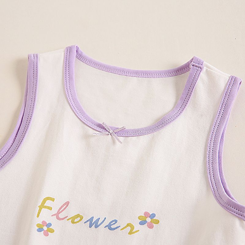 3pcs Girls' children undershirt cotton girls' sleeveless baby inside baby bottoming inner wear cotton baby girl