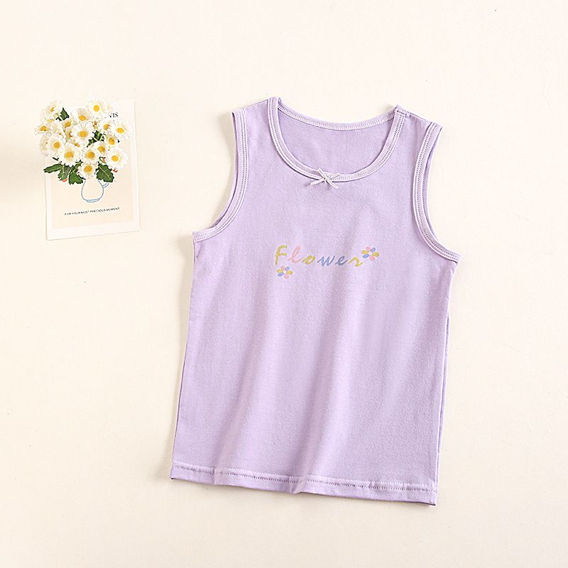 3pcs Girls' children undershirt cotton girls' sleeveless baby inside baby bottoming inner wear cotton baby girl