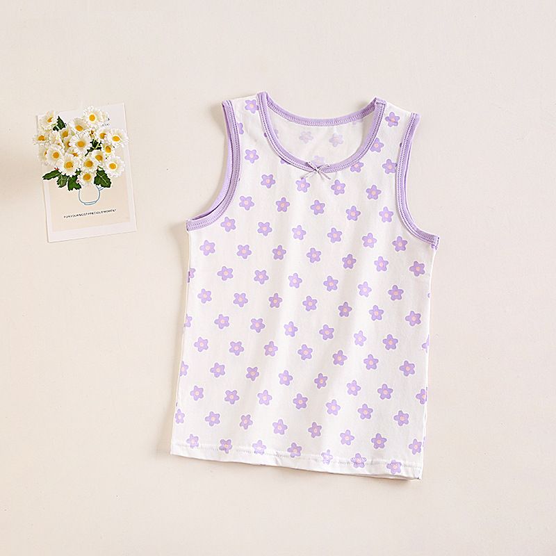 3pcs Girls' children undershirt cotton girls' sleeveless baby inside baby bottoming inner wear cotton baby girl