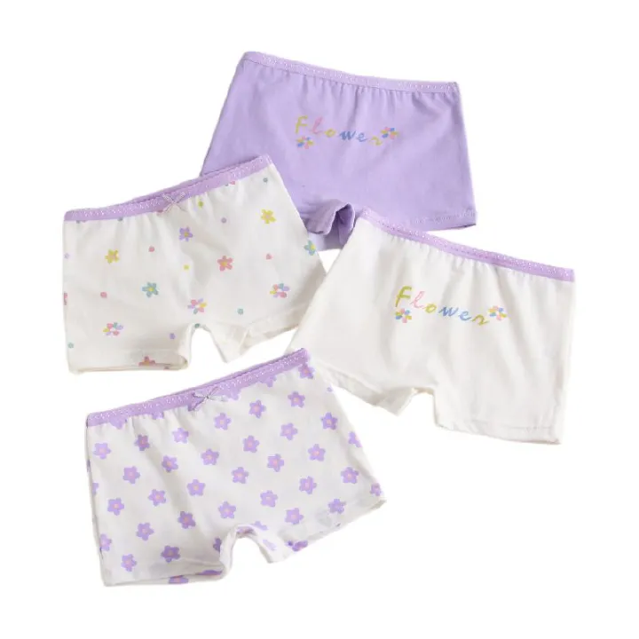 4pcs Girl's panties children's panties cotton little girl boxer shorts cotton 7.5kg-50kg