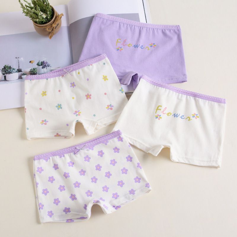 4pcs Girl's panties children's panties cotton little girl boxer shorts cotton 7.5kg-50kg