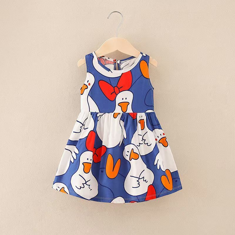 1pcs Girls dress high-end Mori system cotton princess wind explosion models in the long section of the floral dress for small children in the spring and fall models super fairy height for 80-130cm