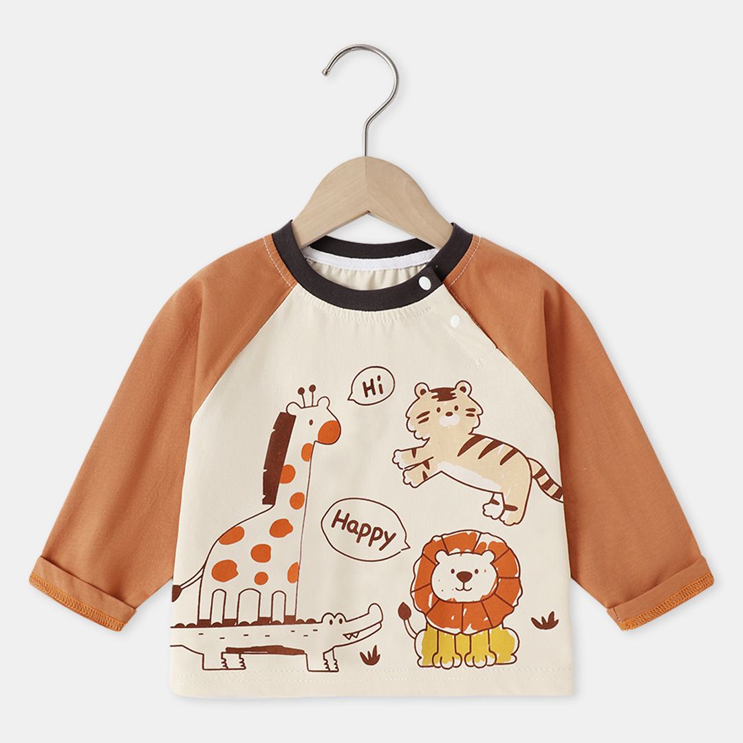 1pcs Autumn new baby shoulder long-sleeved T-shirt spring baby tops small children bottoming Boys t-shirt Boys t-shirt long-sleeved shirt