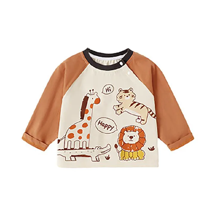 1pcs Autumn new baby shoulder long-sleeved T-shirt spring baby tops small children bottoming
Boys t-shirt