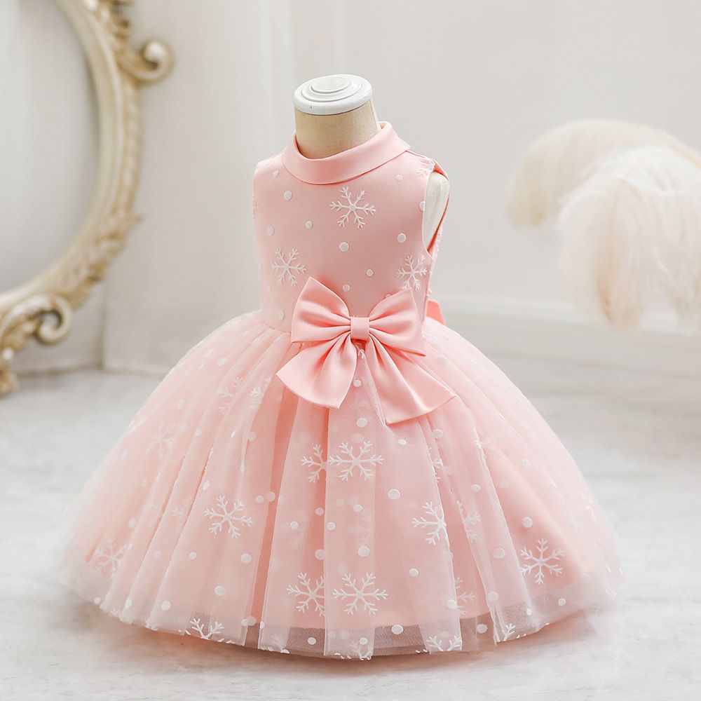 New ice pink girls princess dress baby dress mesh children's dresses 2years-8years