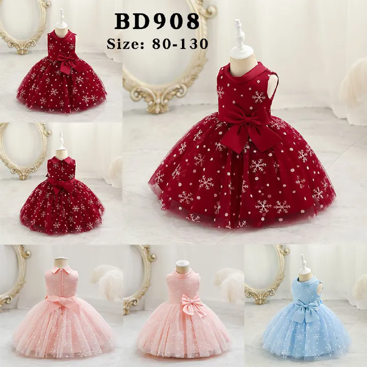 New ice pink girls princess dress baby dress mesh children's dresses 2years-8years