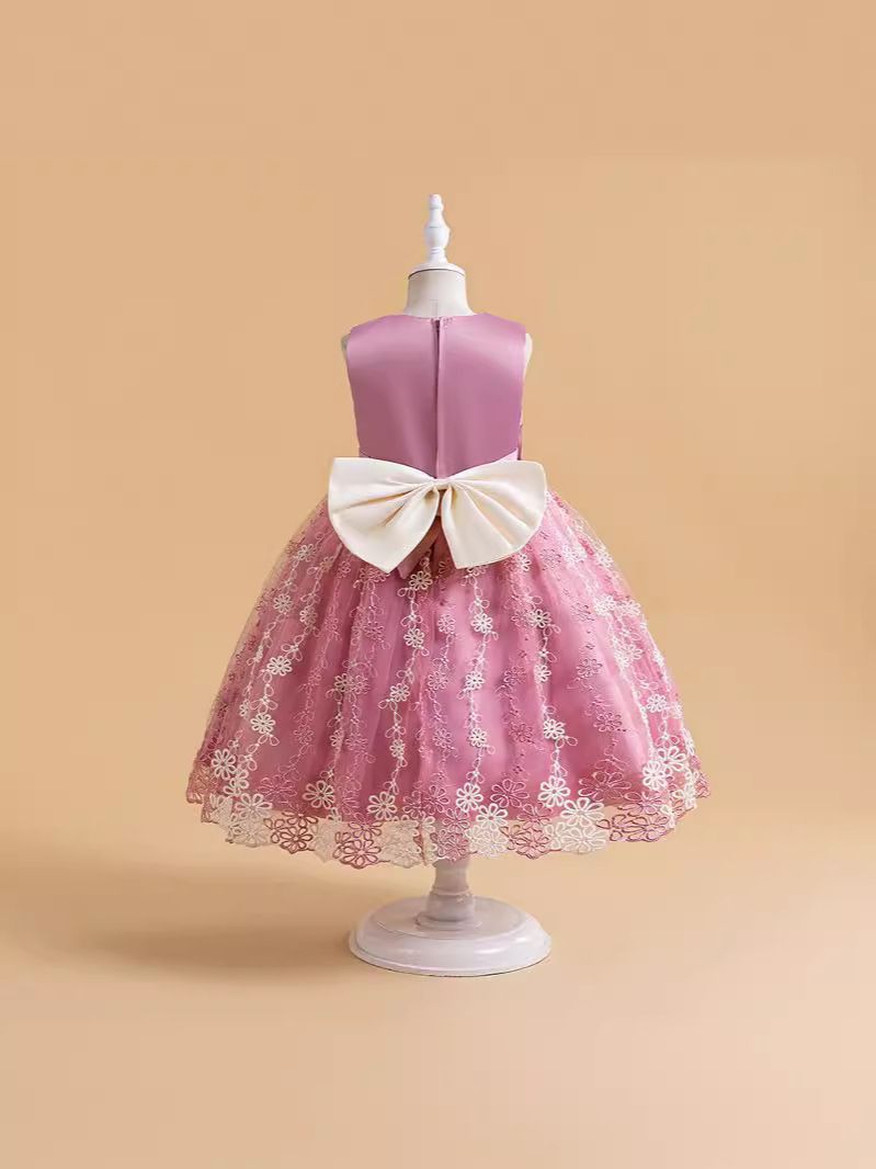 Holiday Celebration girls baby girls mesh wedding new children's floral dresses gowns 3years-10years