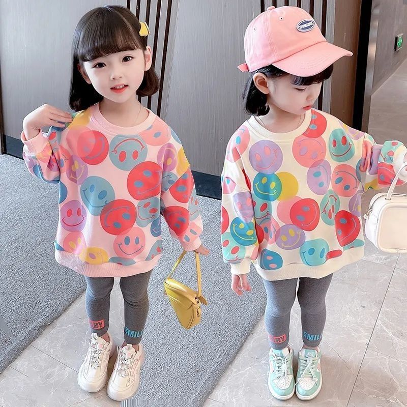 Autumn Children Girls Clothes Set Kid Leopard Print Sweatshirts Pullover Top and Legging Pants 2pcs Suit Baby Fashion Tracksuits