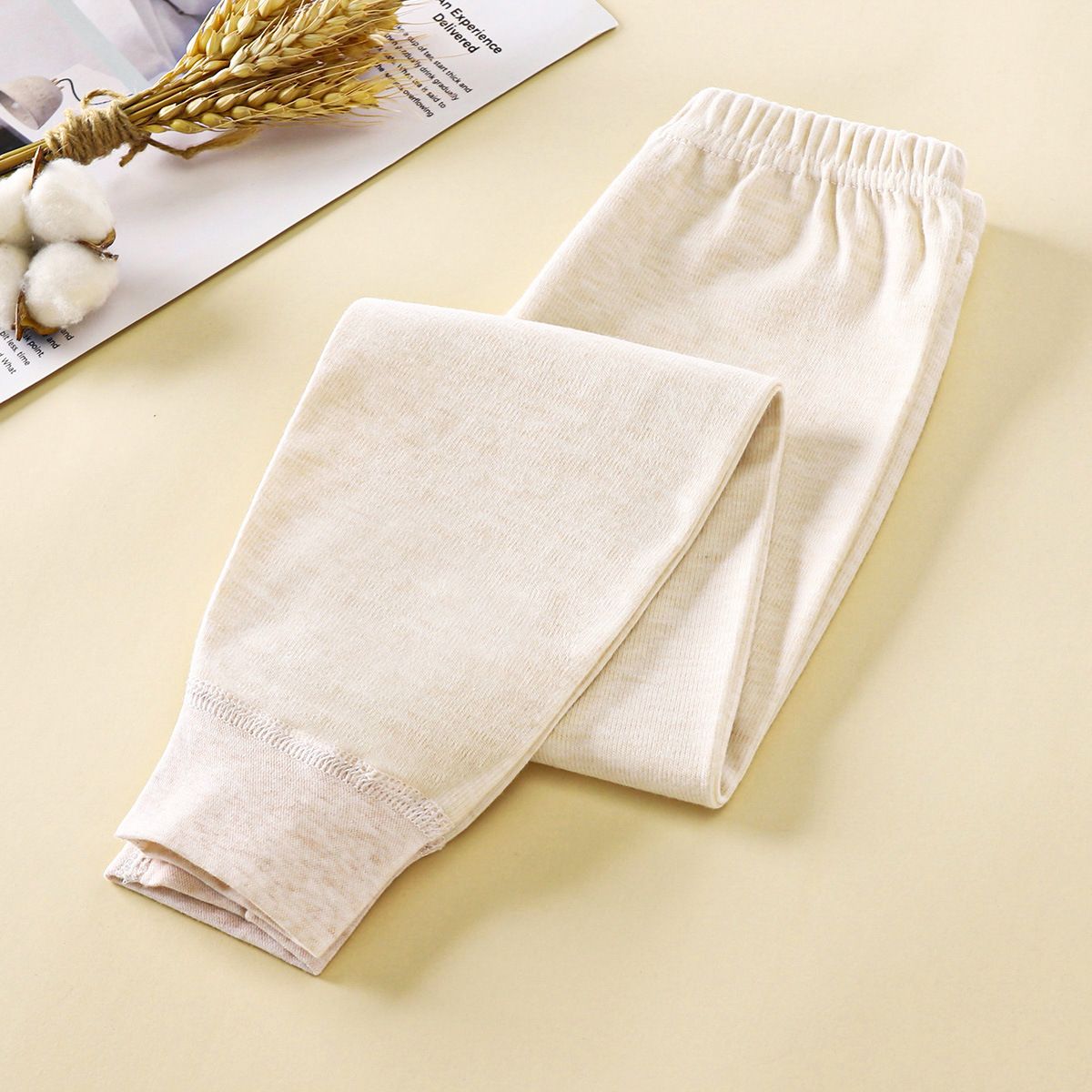 1pcs Children's Thermal Long Underpants for Boys & Girls - Pure Cotton Sleep Pants, Soft and Seamless, Ideal for Keeping Warm (Kids' Wear)