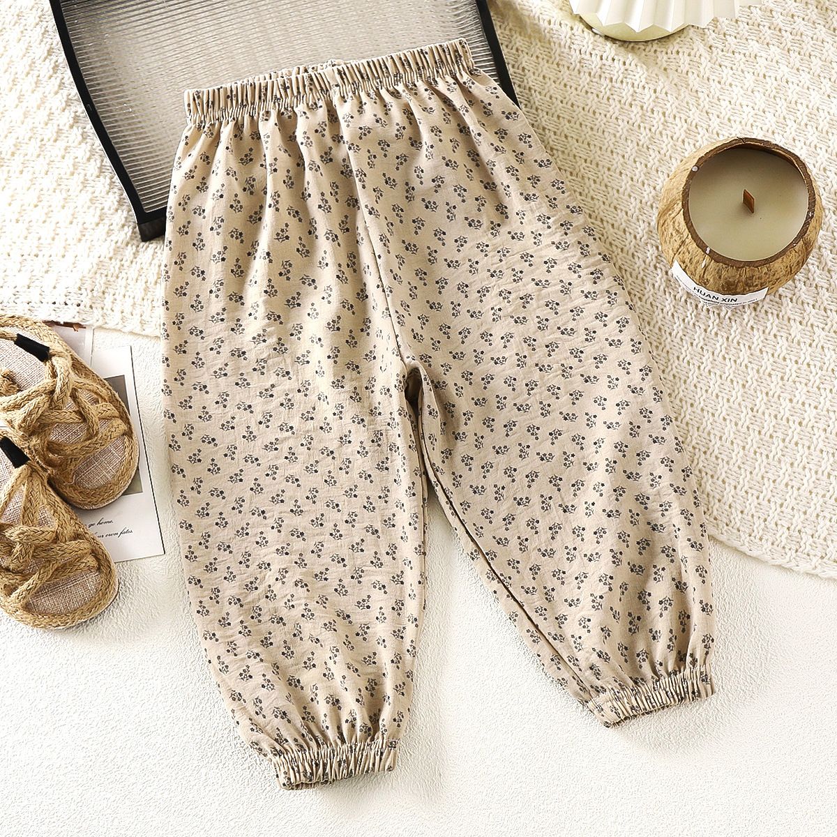 1pcs New Summer Children's Pants for Boys & Girls - Breathable Anti-mosquito Lantern Pants in Thin Style for Toddlers & Little Kids (Kids' Wear)