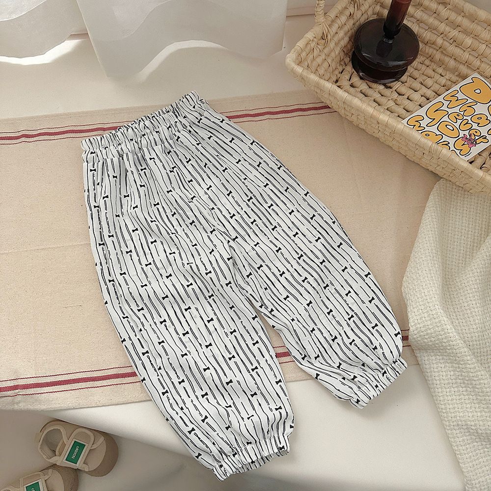 1pcs Summer New Style Thin Anti-mosquito Pants for Kids, Boys & Girls, Floral Print, Toddler & Baby Children's Trousers