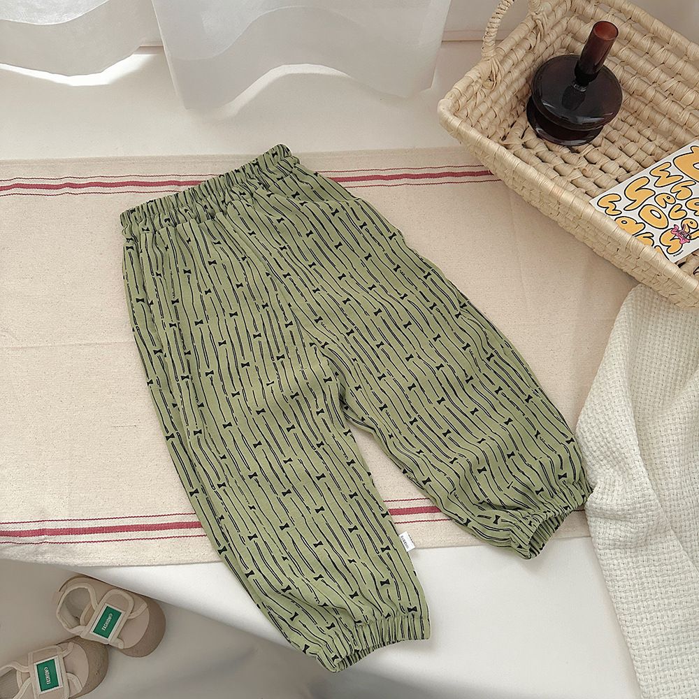 1pcs Summer New Style Thin Anti-mosquito Pants for Kids, Boys & Girls, Floral Print, Toddler & Baby Children's Trousers
