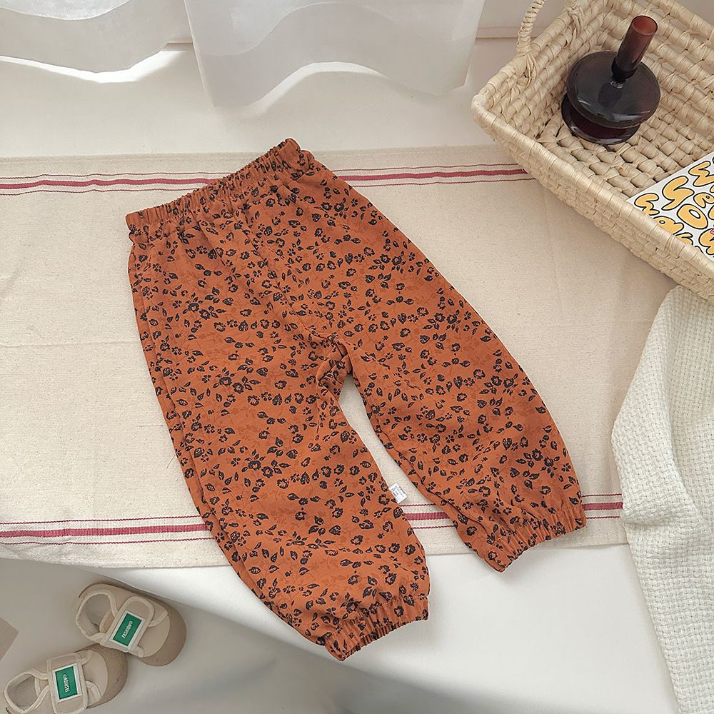 1pcs Summer New Style Thin Anti-mosquito Pants for Kids, Boys & Girls, Floral Print, Toddler & Baby Children's Trousers