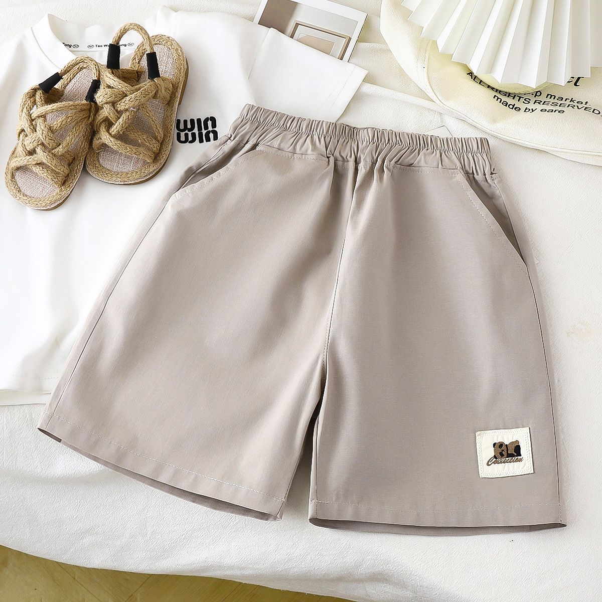 1pcs Summer New Style Simple Thin Shorts for Kids, Boys' and Girls' Pure Cotton Casual Children's Trousers
