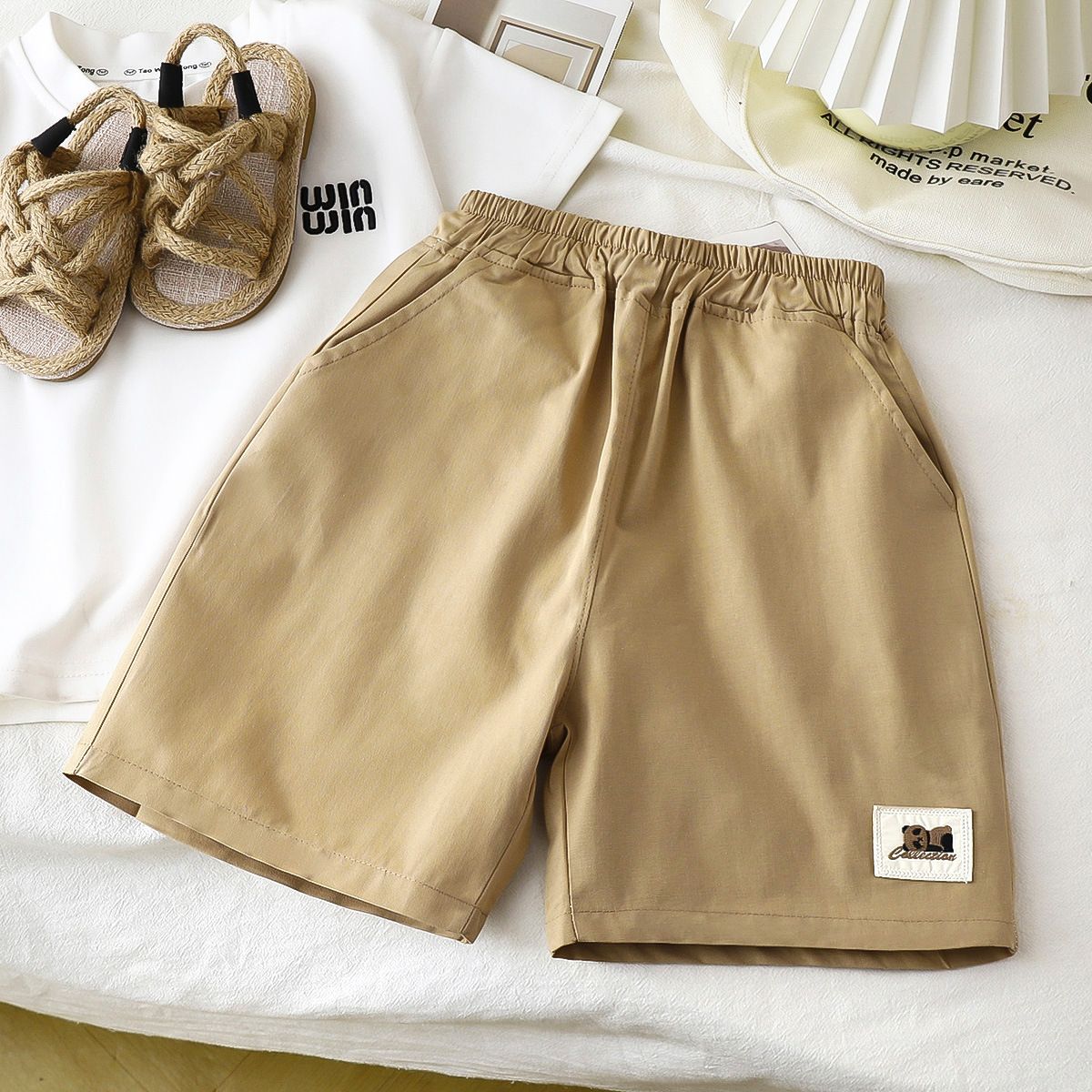 1pcs Summer New Style Simple Thin Shorts for Kids, Boys' and Girls' Pure Cotton Casual Children's Trousers