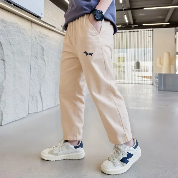 1pcs Summer Long Pants for Kids, Boys' and Girls' Solid - colored Outer - wear Trousers, Trendy and Casual Baby Trousers, Children's Clothing