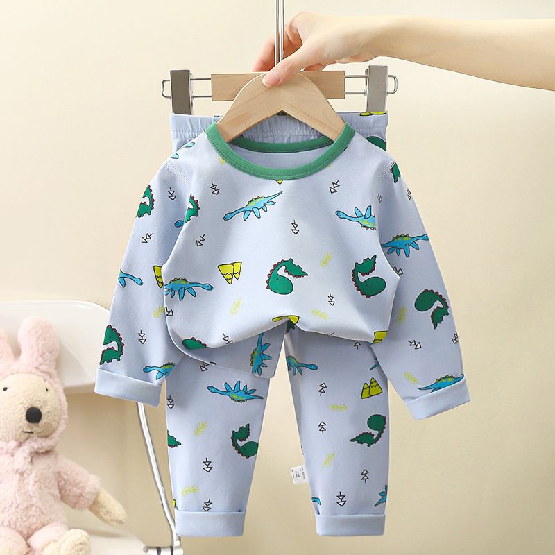1set Children's Underwear Set, New Style for Baby in Autumn! Boys' Homewear and Girls' Clothing, Lycra Cotton Pajamas, Children's Clothing.