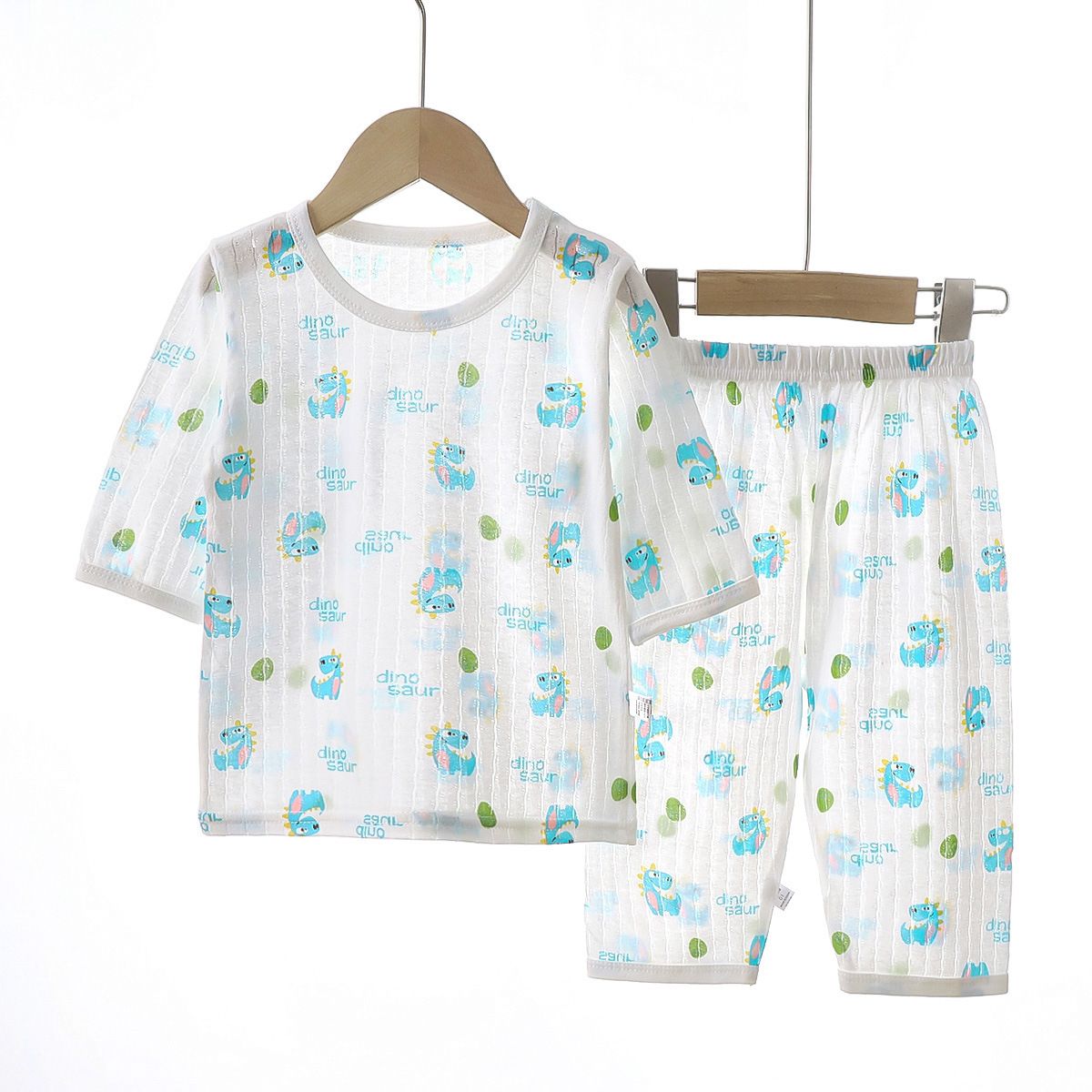 1set Children's Pure Cotton Pajama Set, New Style for Summer! Boys' Clothes, Girls' Thin Homewear and Air-Conditioning Clothes, Children's Clothing.