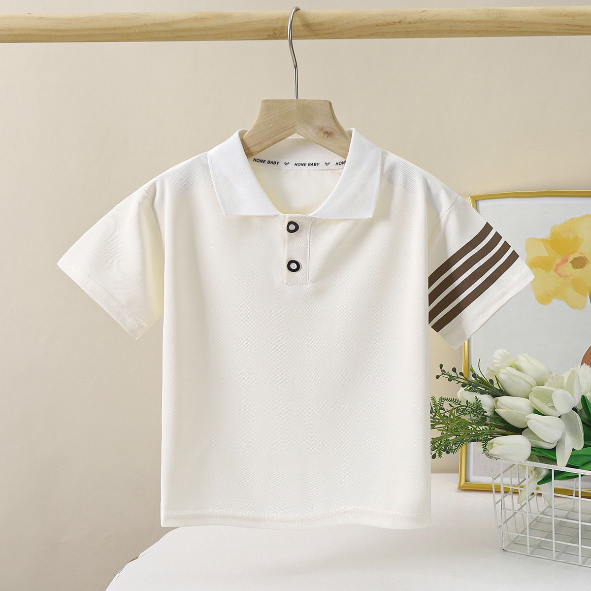 1pcs Boys' Short-Sleeved Polo Shirts, New Summer Styles, Korean Version Flap-Collar, Thin Half-Sleeved Kids' Clothing for Summer.