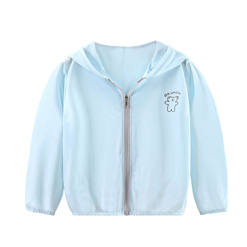 1pcs Boys' and Girls' Summer UV-Protective Thin Outerwear for Kids, Breathable Anti-UV Skin Coats.